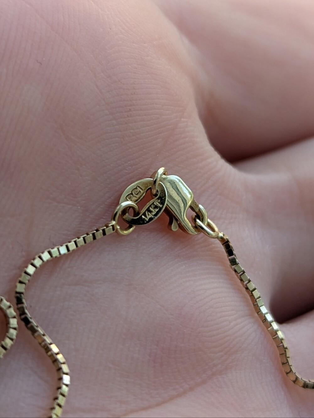 Solid 14K Gold Box Chain - Picture 4 of 5